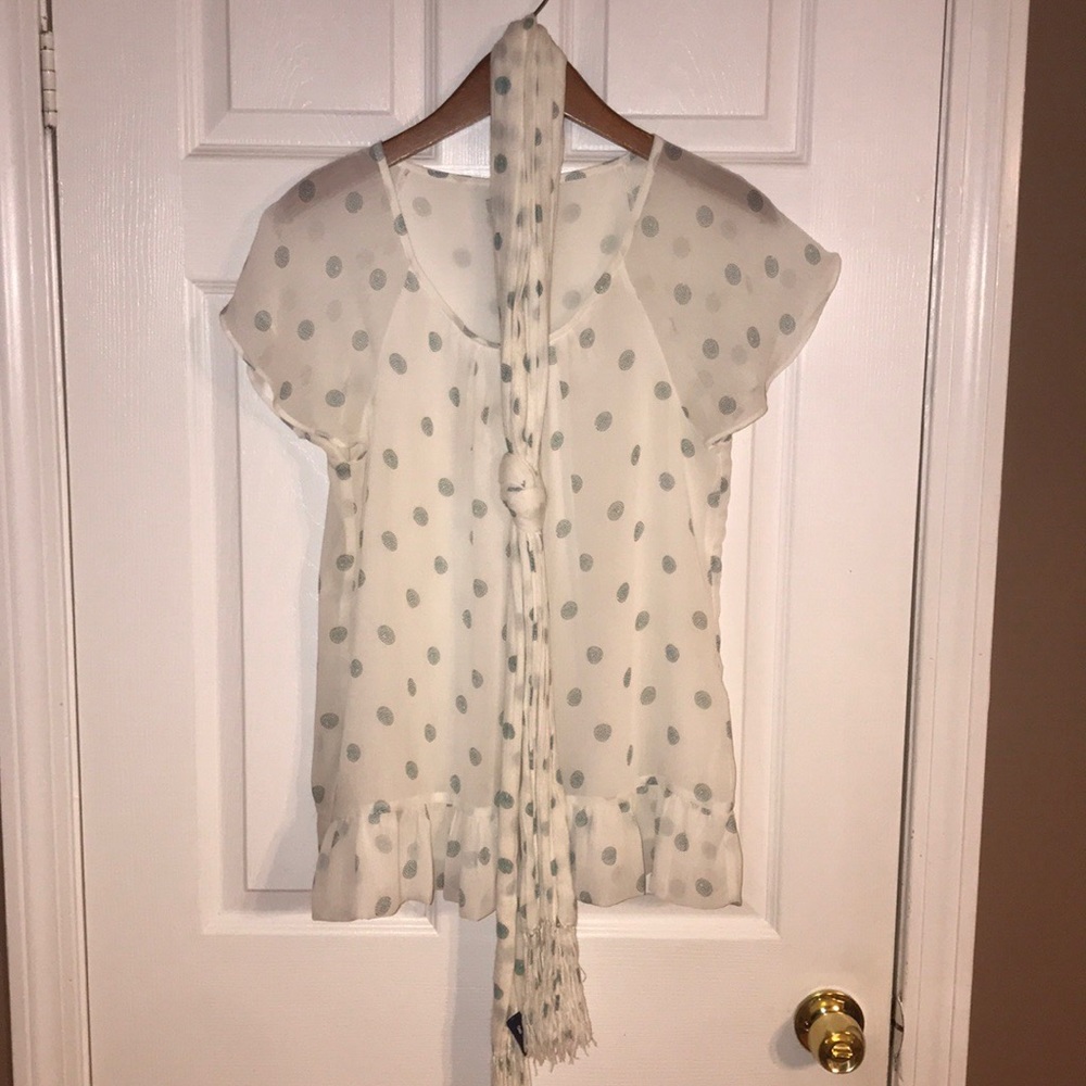 GAP WOMEN’S POLKA DOT BLOUSE AND SCARF